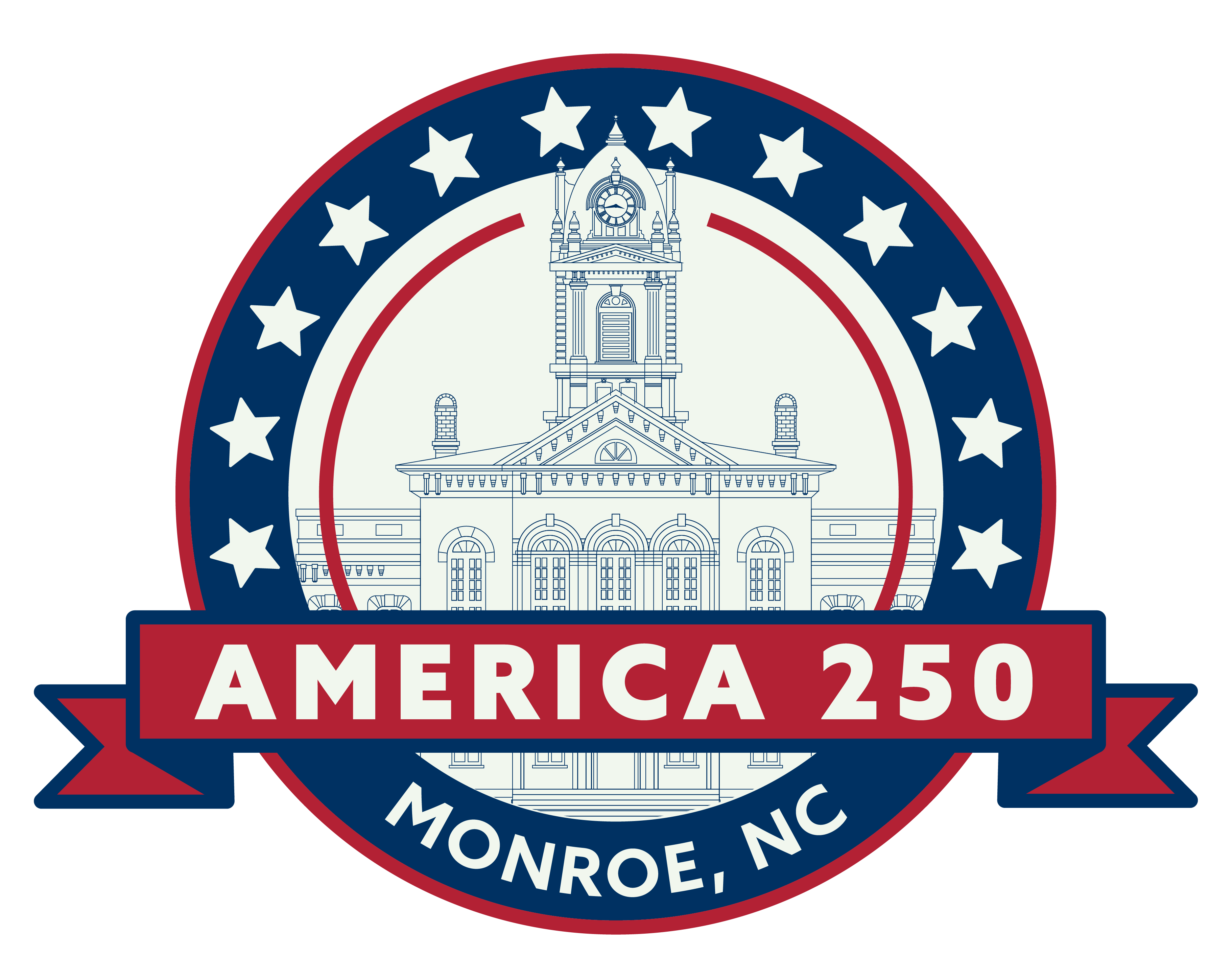 Monroe America 250 Courthouse Logo (PNG)