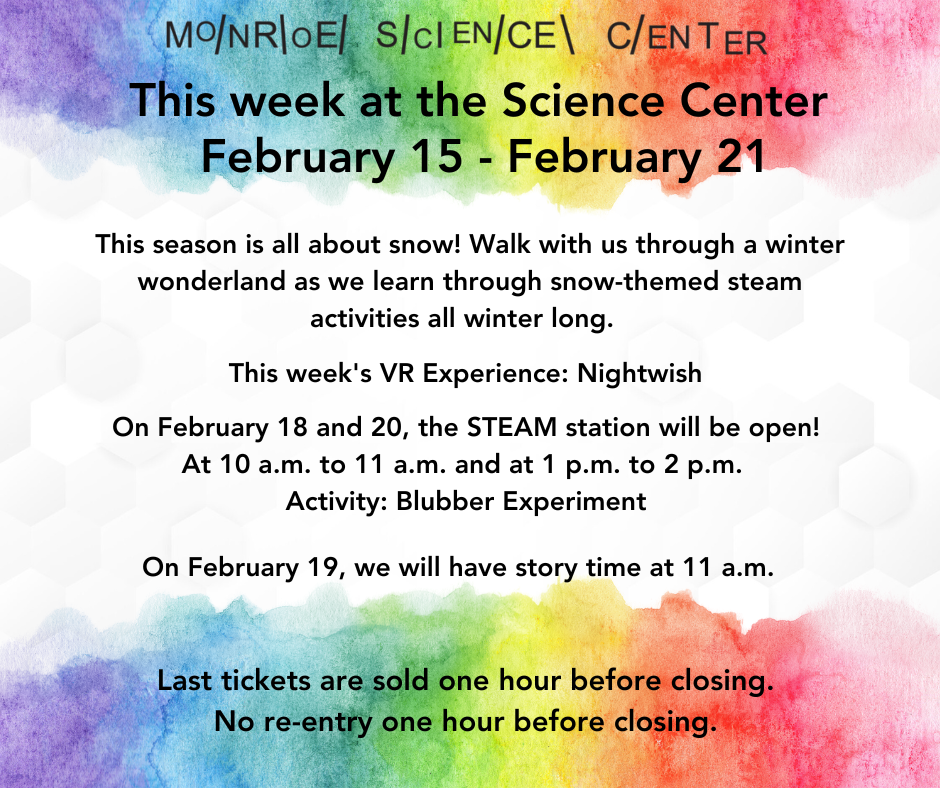 02.15.26 to 02.21.26 - This Week at the Science Center