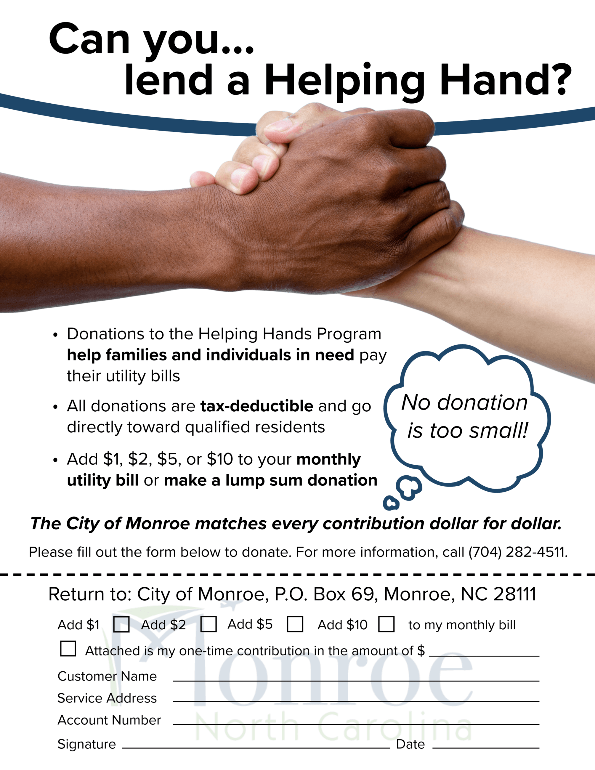 Lend a Helping Hand Flyer